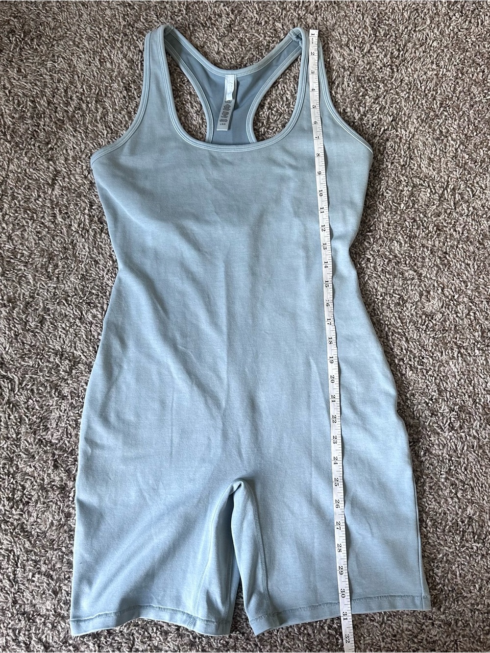 Skims Women’s Sleeveless Light Blue Romper - Picture 6 of 7